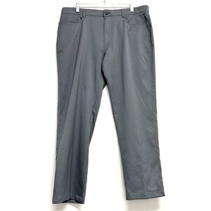 PGA Tour Golf Athleisure Dress Pants Gray Stretch Pockets 36 X 29 (37 X 27) Trou